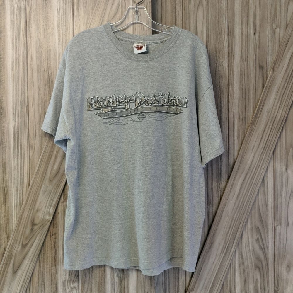 Hanes Beefy Harley-Davidson Men's Double Sided Graphic Tee Size Large